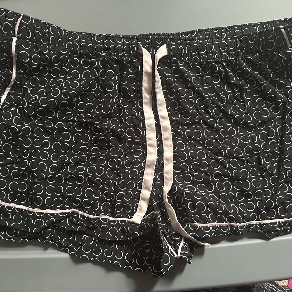 Stars Above Black and White Patterned Shorts